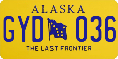 AK license plate GYD036