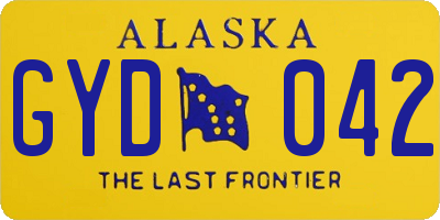 AK license plate GYD042