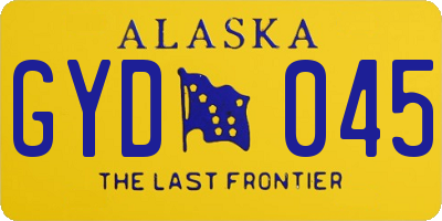 AK license plate GYD045