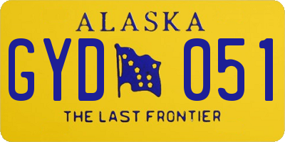 AK license plate GYD051