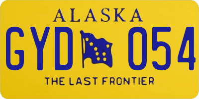 AK license plate GYD054