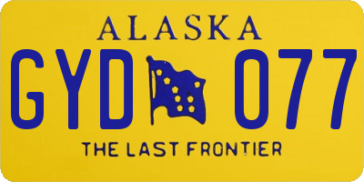 AK license plate GYD077
