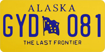 AK license plate GYD081