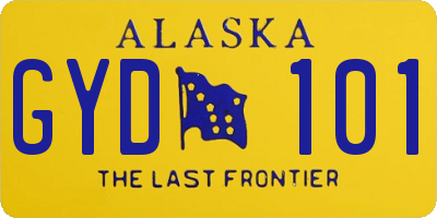 AK license plate GYD101