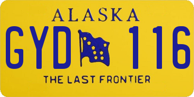 AK license plate GYD116