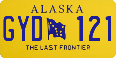 AK license plate GYD121