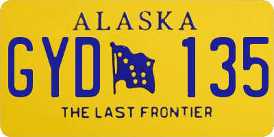 AK license plate GYD135