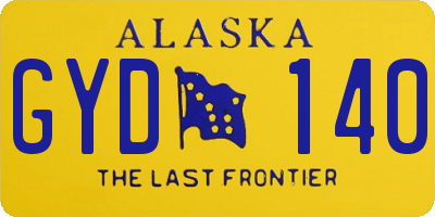 AK license plate GYD140