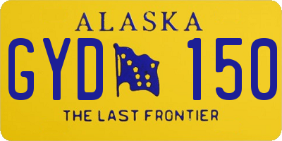 AK license plate GYD150