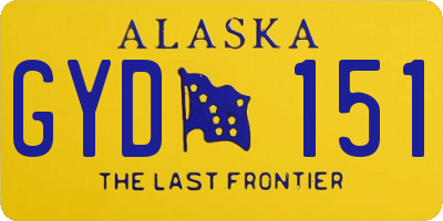 AK license plate GYD151