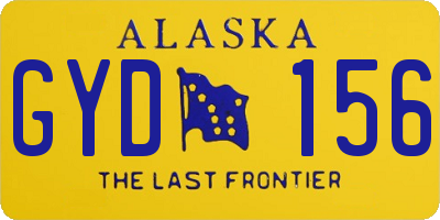 AK license plate GYD156