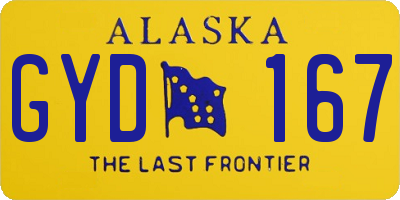 AK license plate GYD167