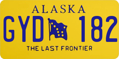 AK license plate GYD182