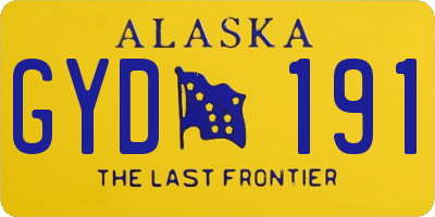 AK license plate GYD191