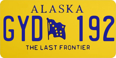 AK license plate GYD192