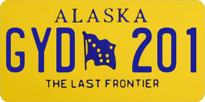 AK license plate GYD201