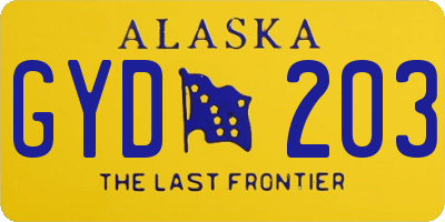 AK license plate GYD203
