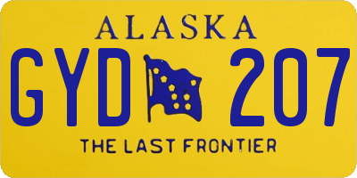AK license plate GYD207