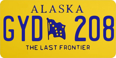 AK license plate GYD208