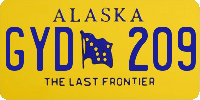 AK license plate GYD209