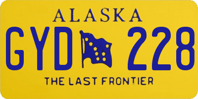 AK license plate GYD228