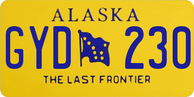 AK license plate GYD230