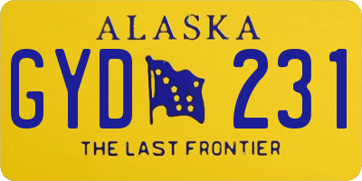 AK license plate GYD231