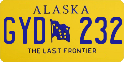 AK license plate GYD232