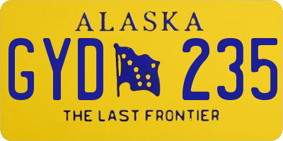 AK license plate GYD235