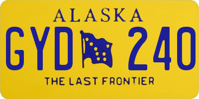 AK license plate GYD240