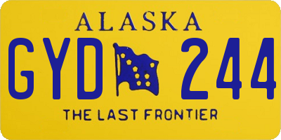 AK license plate GYD244