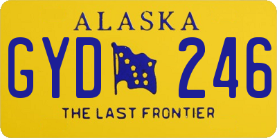 AK license plate GYD246