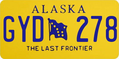 AK license plate GYD278