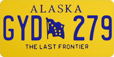AK license plate GYD279