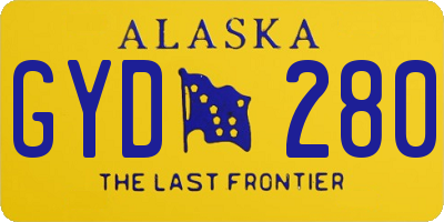 AK license plate GYD280