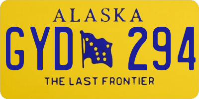 AK license plate GYD294