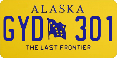 AK license plate GYD301