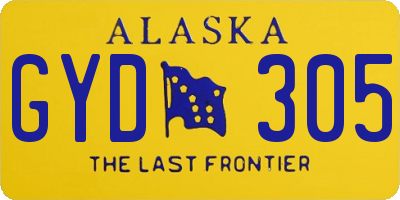 AK license plate GYD305