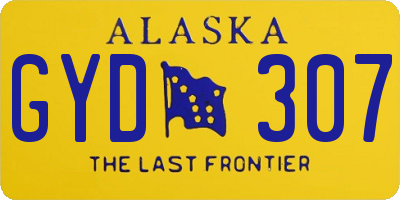 AK license plate GYD307