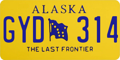 AK license plate GYD314