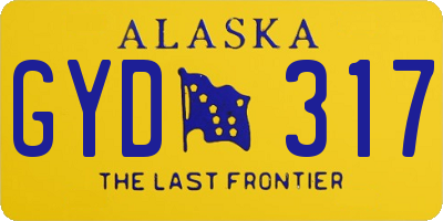 AK license plate GYD317