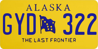 AK license plate GYD322