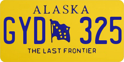 AK license plate GYD325
