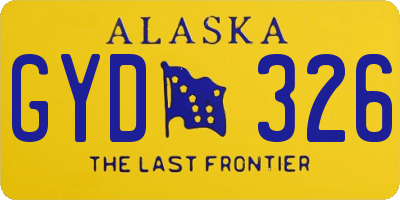 AK license plate GYD326