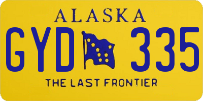 AK license plate GYD335