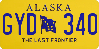 AK license plate GYD340