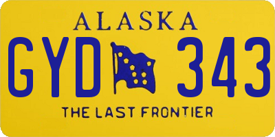 AK license plate GYD343