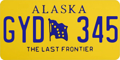 AK license plate GYD345