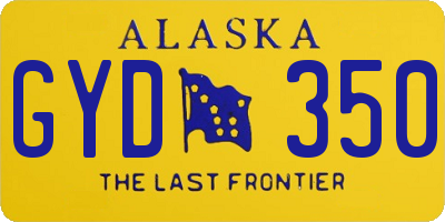 AK license plate GYD350