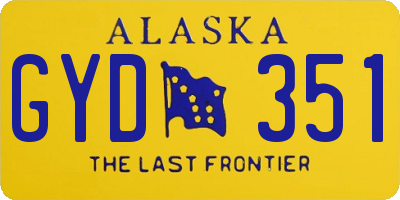 AK license plate GYD351